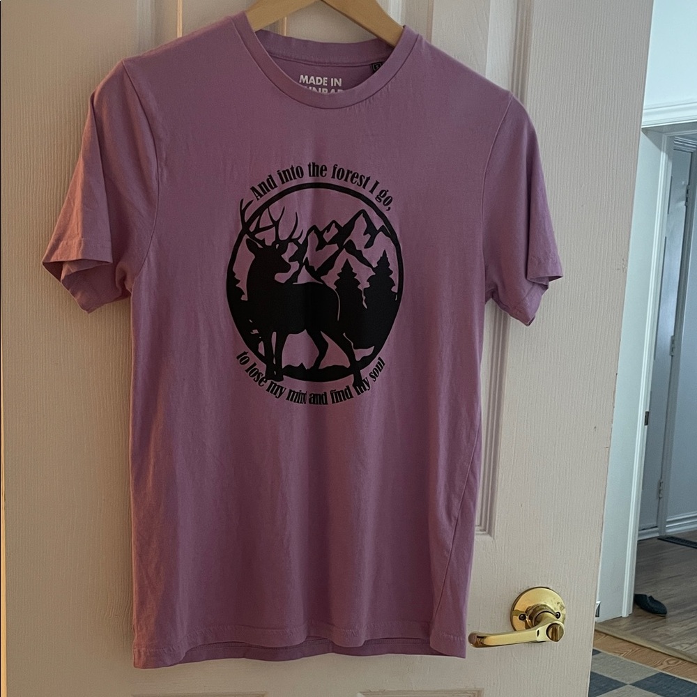John Muir purple t shirt size small